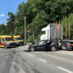 DK28, wypadek, zderzenie czołowe