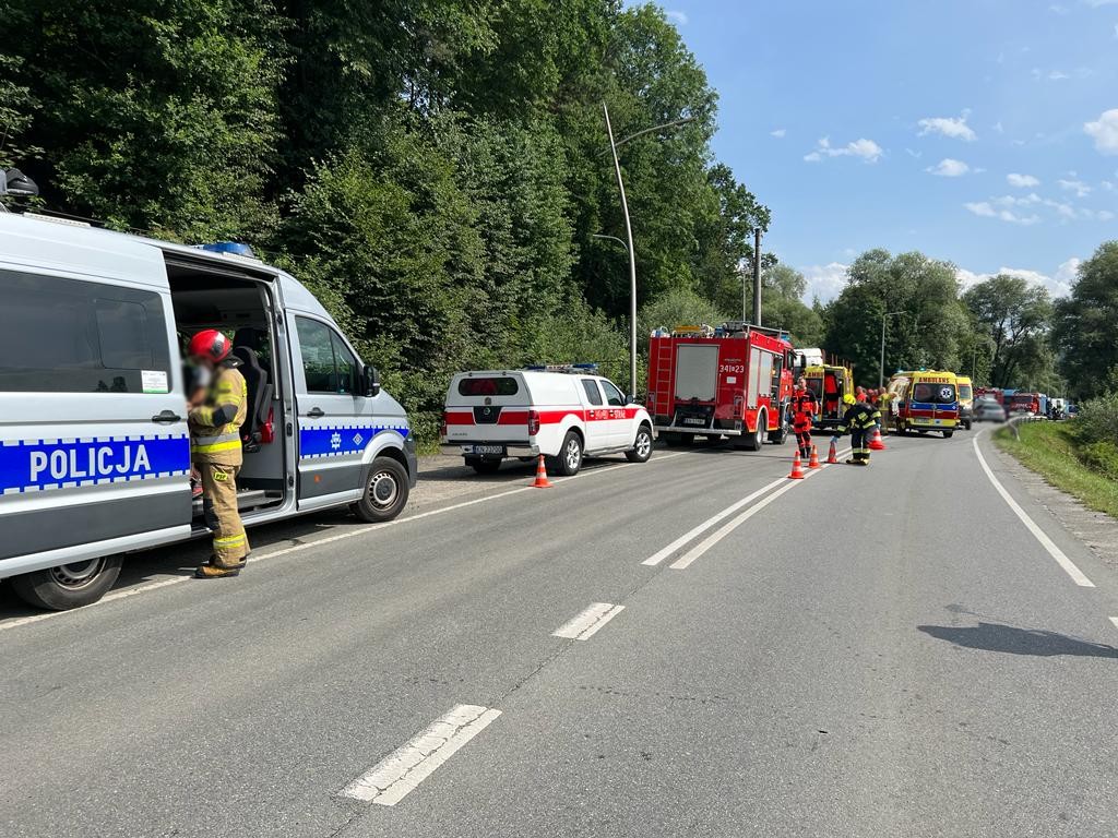 DK28, wypadek, zderzenie czołowe
