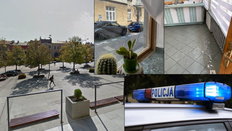 Gorlice. Zamaskowany mężczyzna uszkodził lokal w centrum miasta. Zostawił ślady własnej krwi