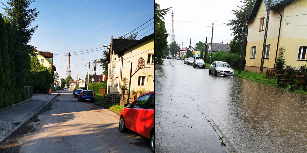 borelowskiego, Nowy Sącz, problem z wodą deszczową