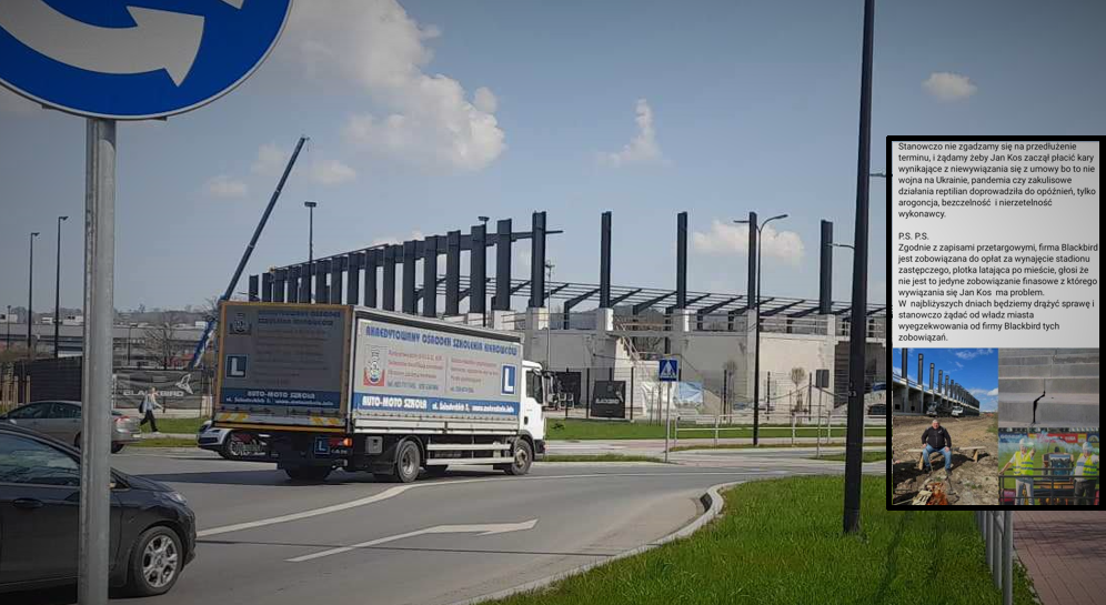 budowany stadion Sandecji