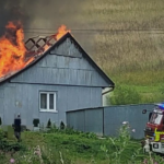 Pogorzany, pożar domu, zdjęcia, powiat limanowski