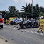 Policyjny radiowóz, wypadek, Szymbark