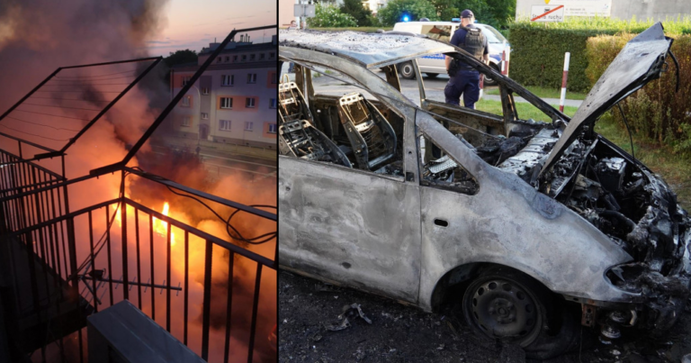 Gorlice. Pożar aut obudził dziś nad ranem mieszkańców ulicy Kościuszki [ZDJĘCIA]