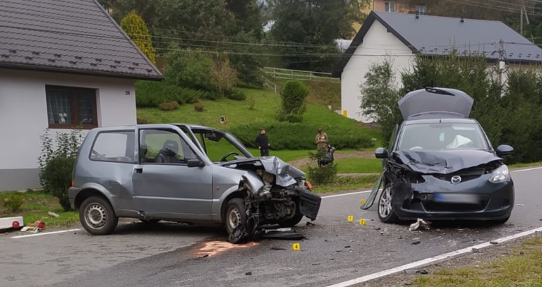 Bogusza. Czołowe zderzenie pojazdów, dwie osoby w szpitalu [ZDJĘCIA]