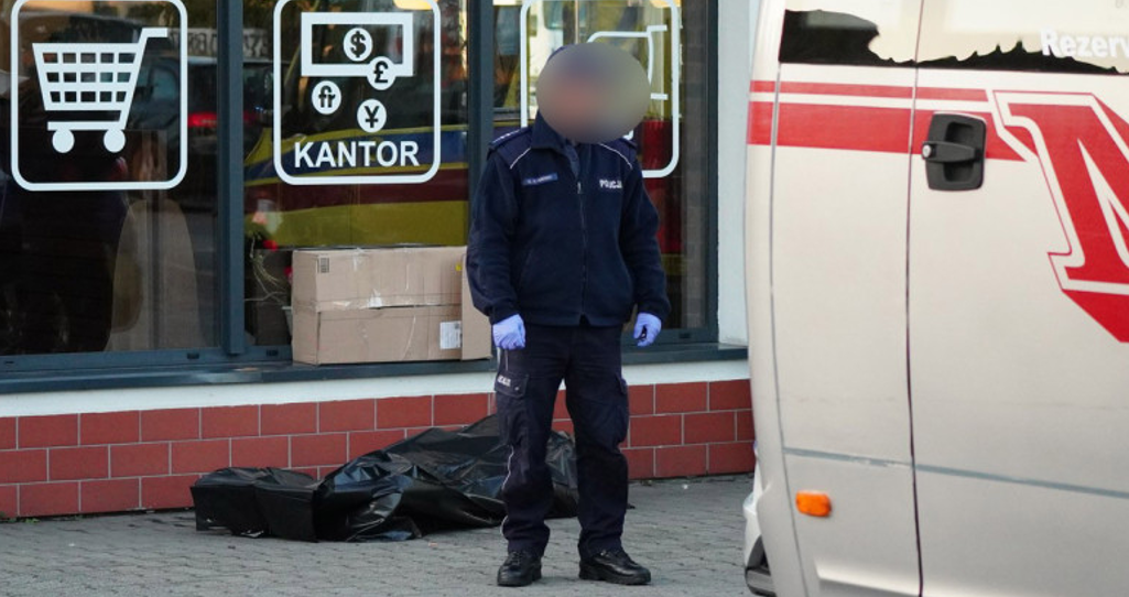 zwłoki na stacji paliw, ulica Kościuszki, Gorlice, zdjęcia