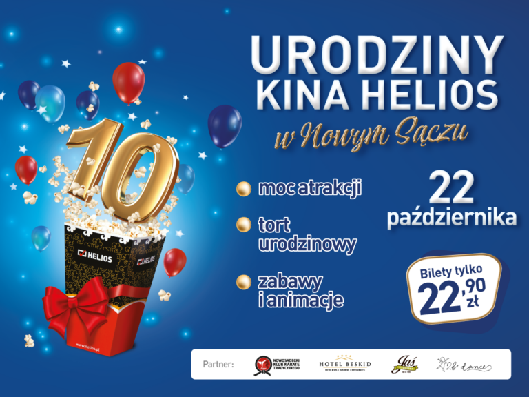 Mega nagrody w konkursie Kina Helios z okazji 10. urodzin!!!