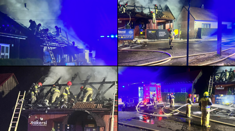 Nowy Sącz. Pożar budynku na ulicy Szarych Szeregów. Trwają działania służb [ZDJĘCIA + FILM]