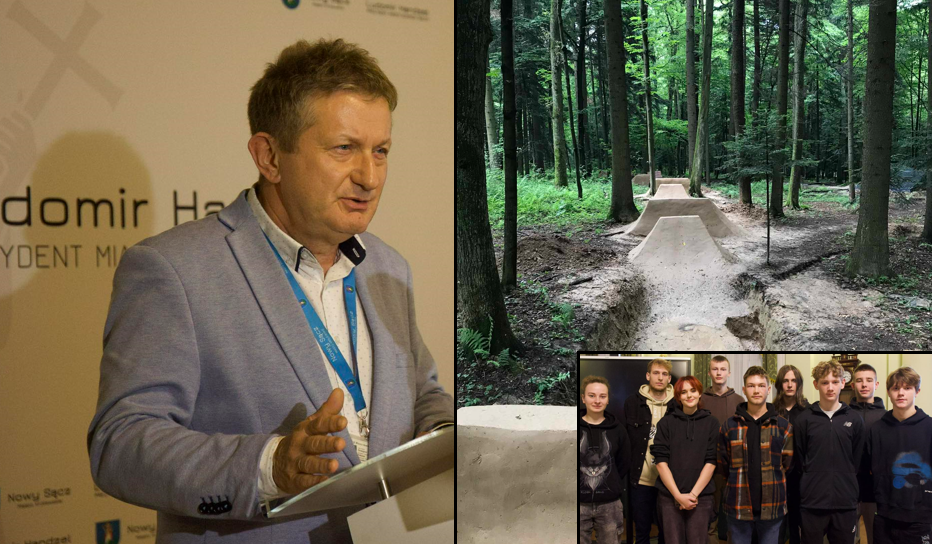 konferencja, Lasek Falkowski, Tabasz, młodzież, downhill, nielegalne tory, spór
