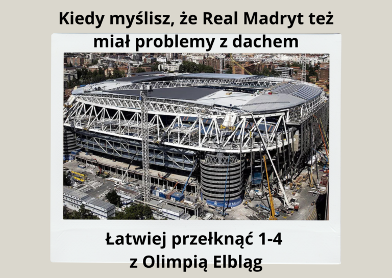 Internet śmieje się z budowlanych kłopotów stadionu