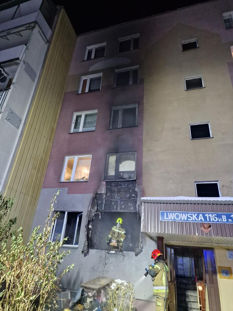 pożar, ul. Lwowska Nowy Sącz