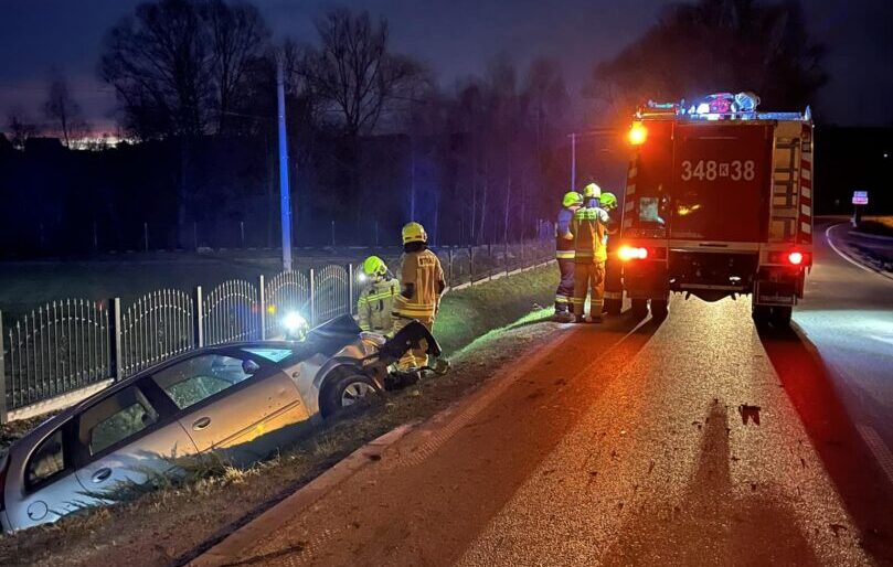 Siedlce, samochód wypadł z drogi