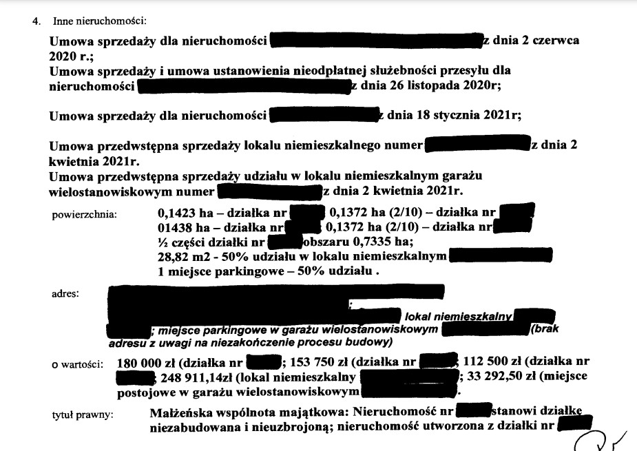 Patryk Wicher oświadczenie majątkowe