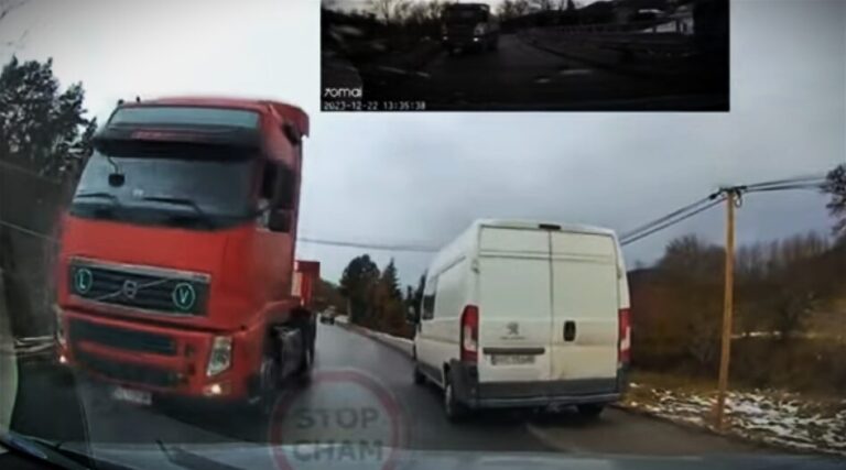 Spięcie kierowców na sądeckiej drodze. Obydwaj jechali prawidłowo? [FILM]