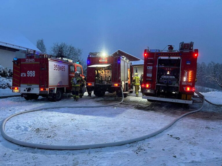 Skrudzina. W domowej piwnicy wybuchł pożar
