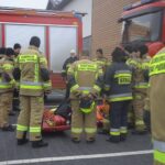 ćwiczenia na lodzie, strażacy