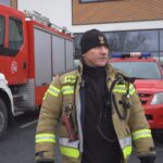 ćwiczenia na lodzie, strażacy