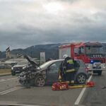 Łososina Dolna, wypadek, korki