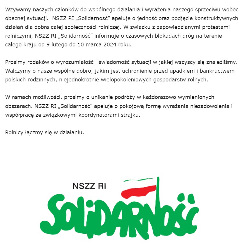 strajk rolników