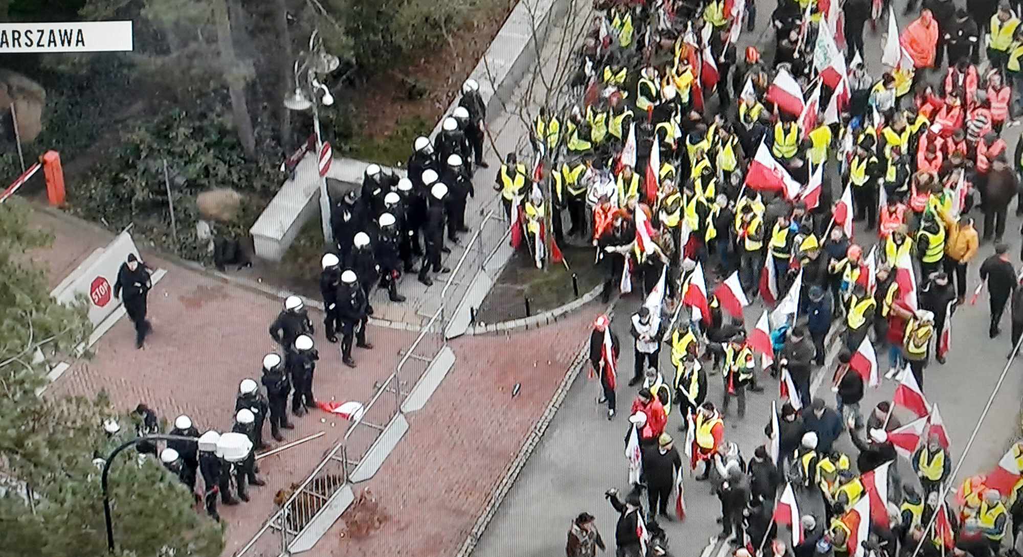 Warszawa, rolnicy, starcie