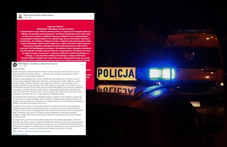Kandydat na radnego gminy Korzenna pobity. Sprawę bada policja