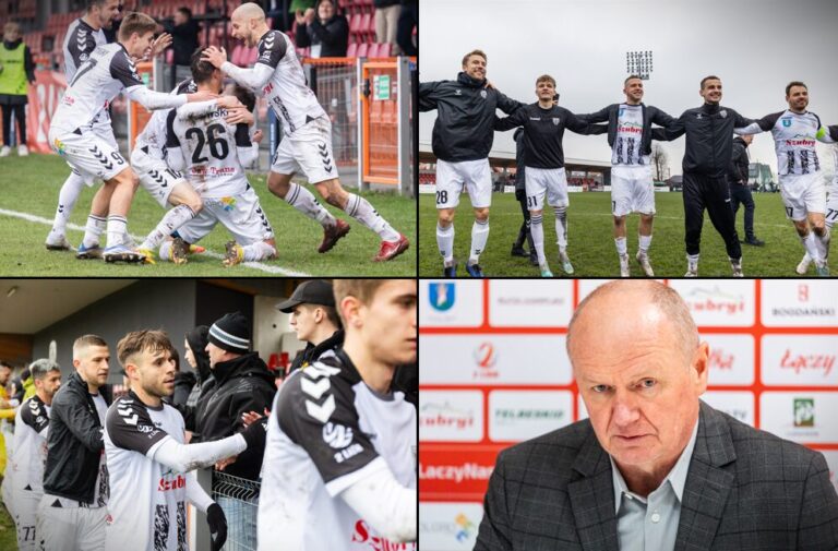 Jest zwycięstwo, jest radość. „Sandecja wygrała ten mecz także mentalnie” [FOTO + VIDEO]