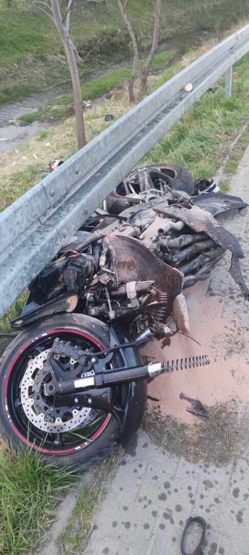 wypadek motocyklisty, Korzenna