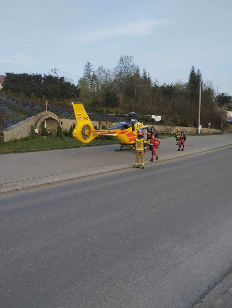 wypadek motocyklisty, Korzenna