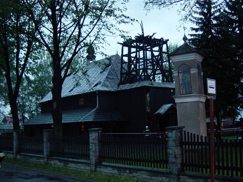 pożar kościoła, Świniarsko