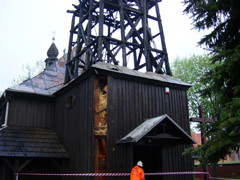 pożar kościoła, Świniarsko