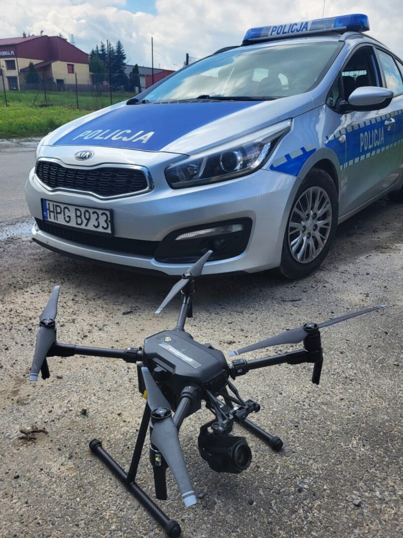 dron, policja Nowy Sącz
