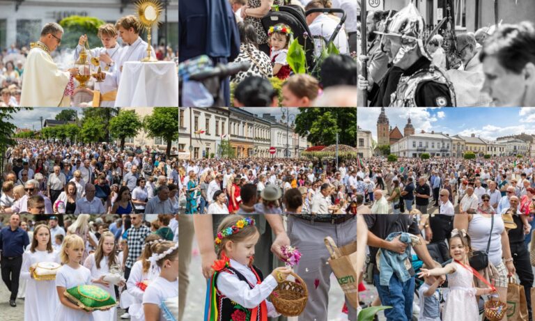 Tłumy wiernych na procesjach Bożego Ciała w Nowym Sączu [FOTOGALERIA]