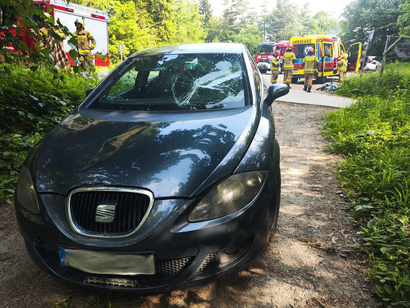 Berest, zderzenie z rowerzystą