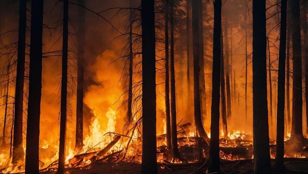 zagrożenie pożarowe lasu