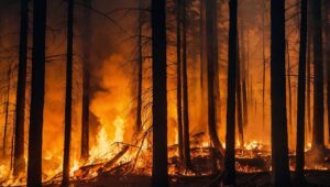 zagrożenie pożarowe lasu