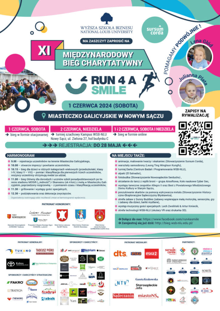 XI edycja Biegu Charytatywnego Run 4 a Smile 2024