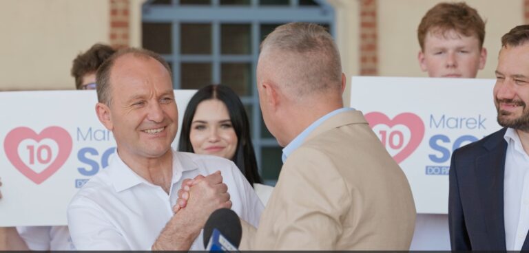 Prezydent Nowego Sącza wspiera w kampanii do Europarlamentu Marka Sowę [FILM]