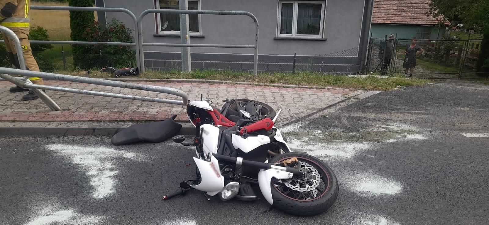 Frycowa, wypadek motocyklisty