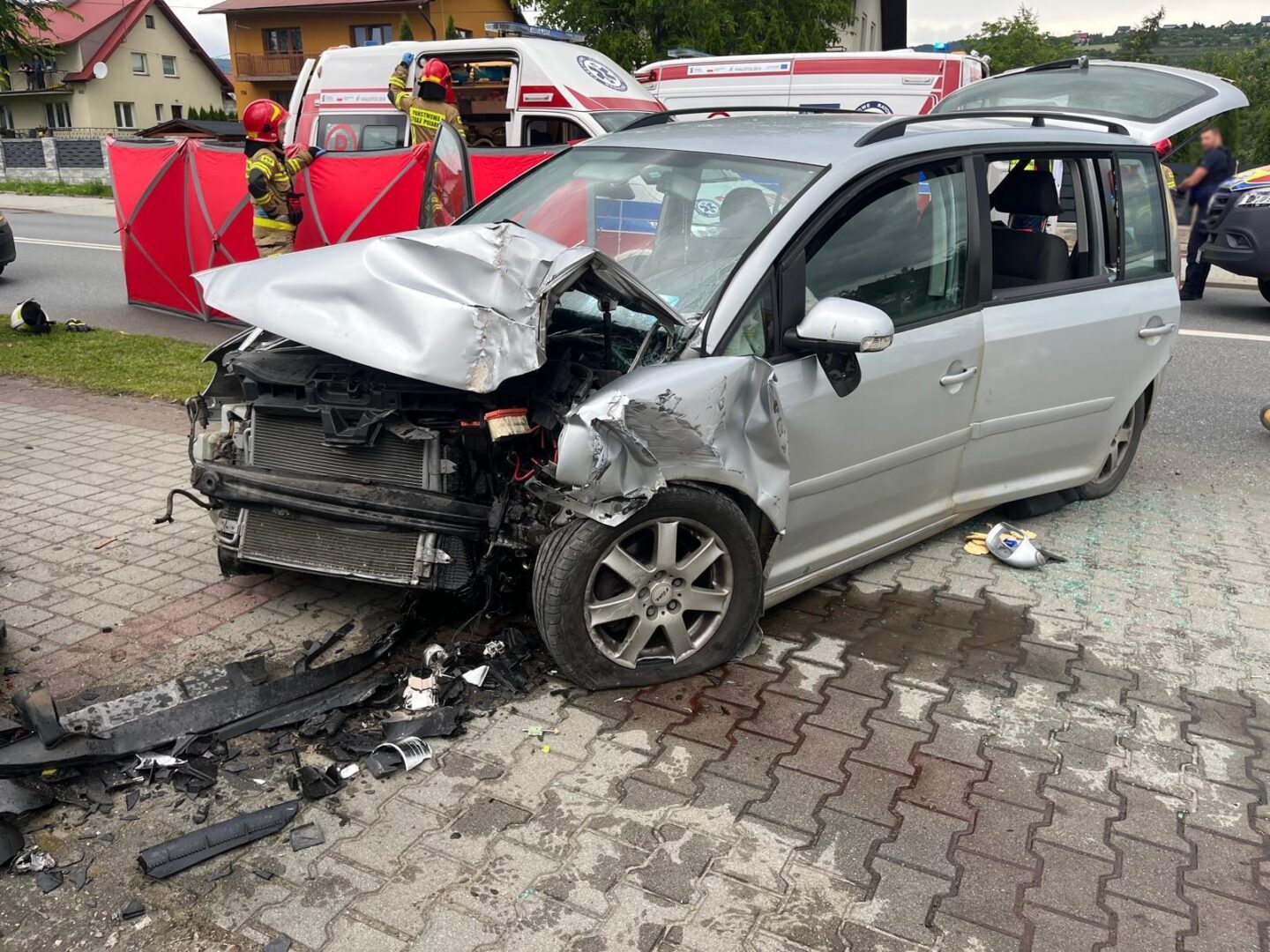 wypadek Łącko