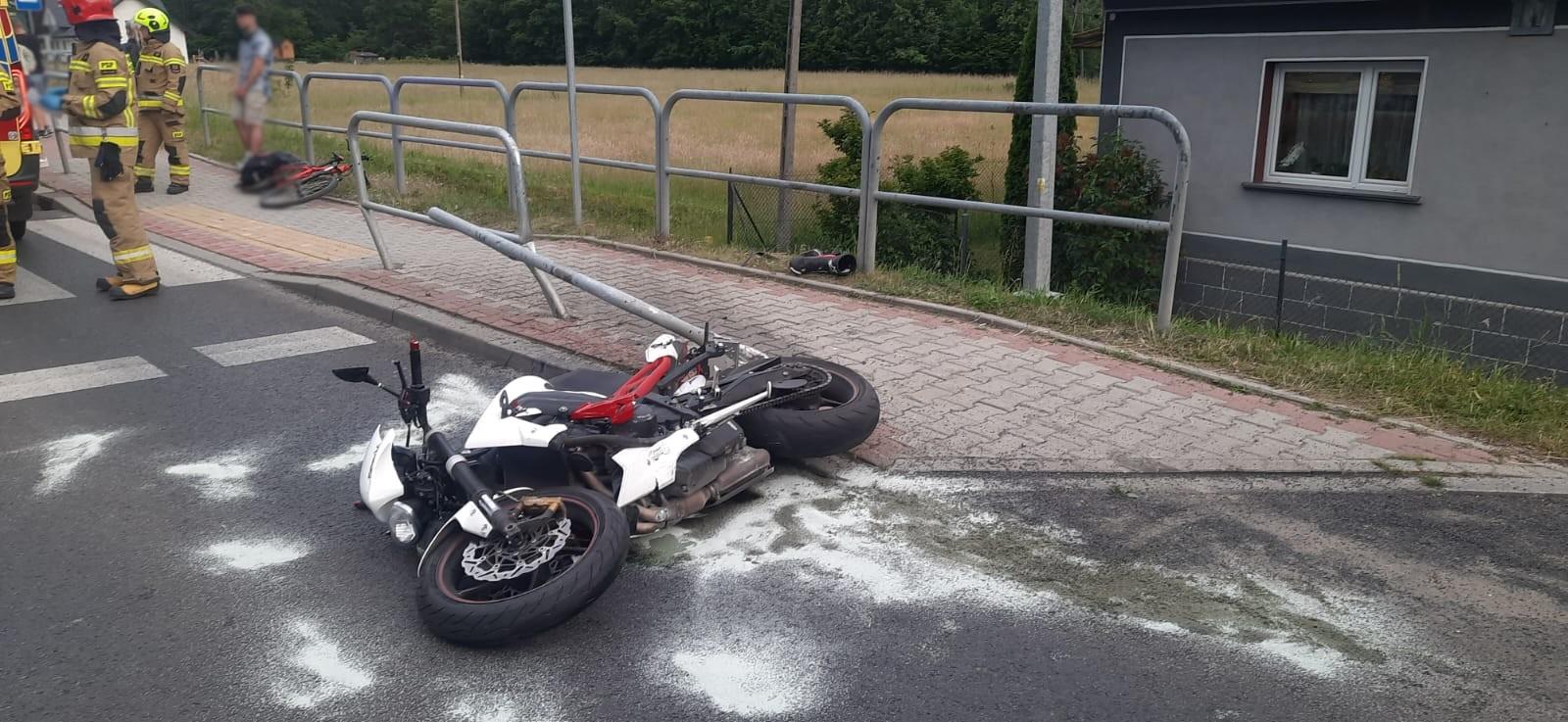 Frycowa, wypadek motocyklisty