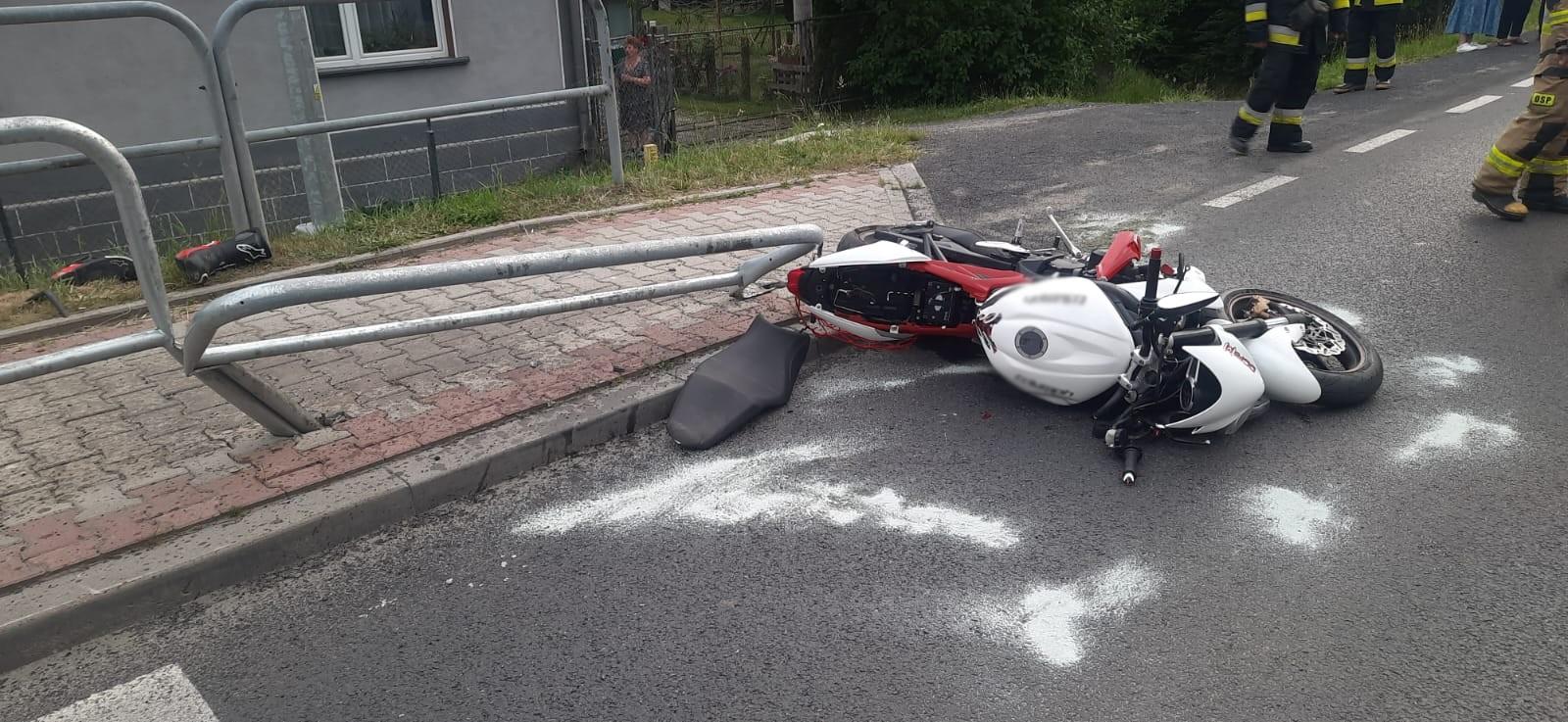 Frycowa, wypadek motocyklisty