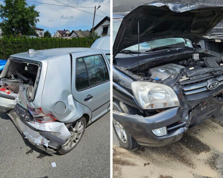 Łącko. Kolizja dwóch osobówek. Jedna osoba poszkodowana