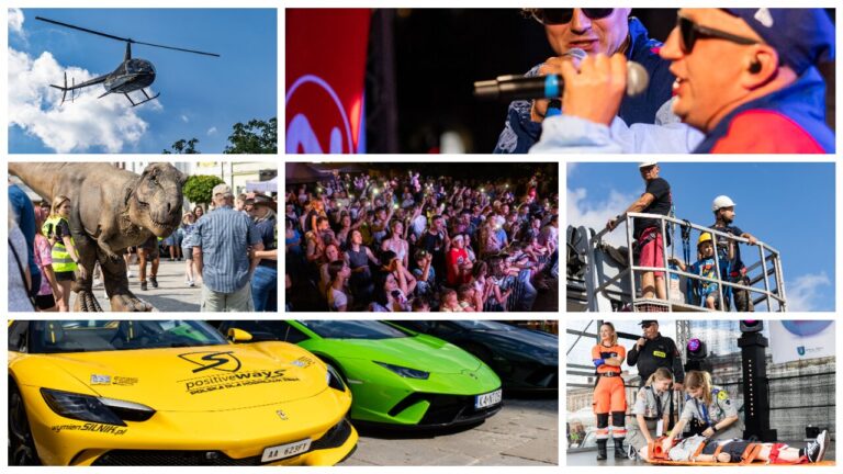 Festiwal Mocy: „żywy” dinozaur i nowosądeczanie w akcji pomocy [ZDJĘCIA]