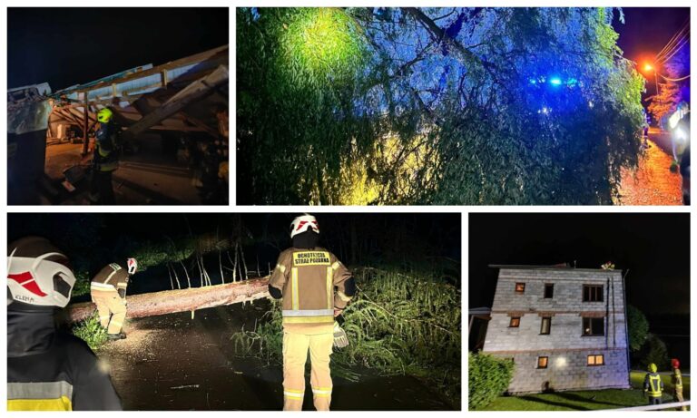 Burza na Sadecczyźnie. Awarie prądu i sporo pracy strażaków