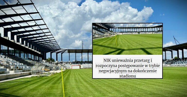 Nowy Sącz. Przetarg na dokończenie stadionu unieważniony. Sytuacja jest patowa