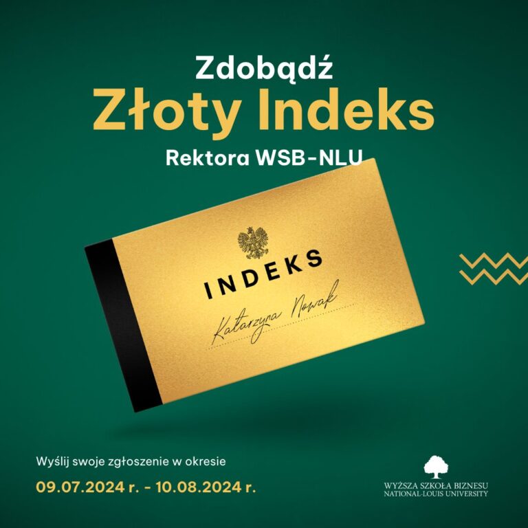 Złoty Indeks Rektora WSB-NLU – wyjątkowa szansa dla ambitnych maturzystów