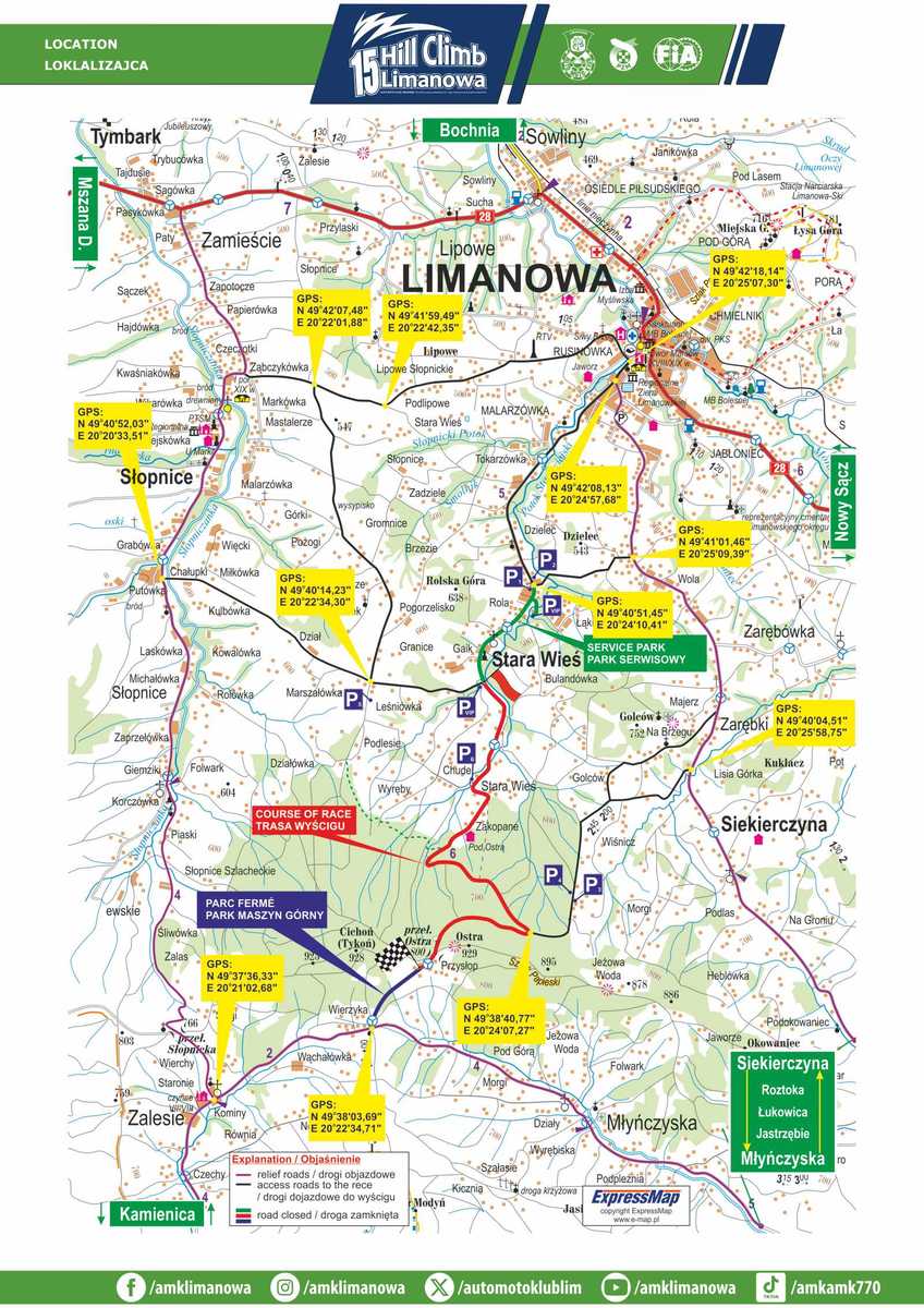Limanowa – Przełęcz pod Ostrą, Wyścig Górski