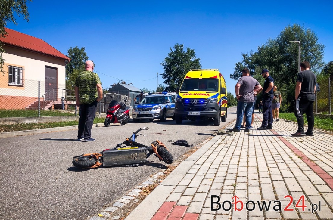 Bobowa wypadek hulajnoga