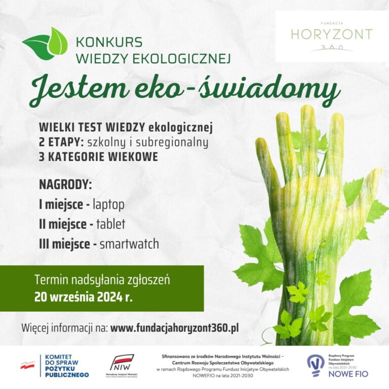 Sprawdź swoją wiedzę w konkursie „Jestem Eko – Świadomy” i zdobądź nagrodę
