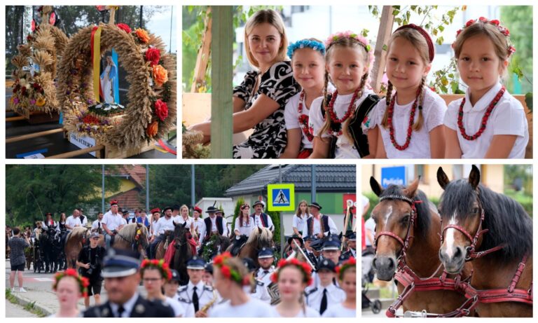 Widowiskowy korowód dożynkowy w Korzennej [zdjęcia, film]